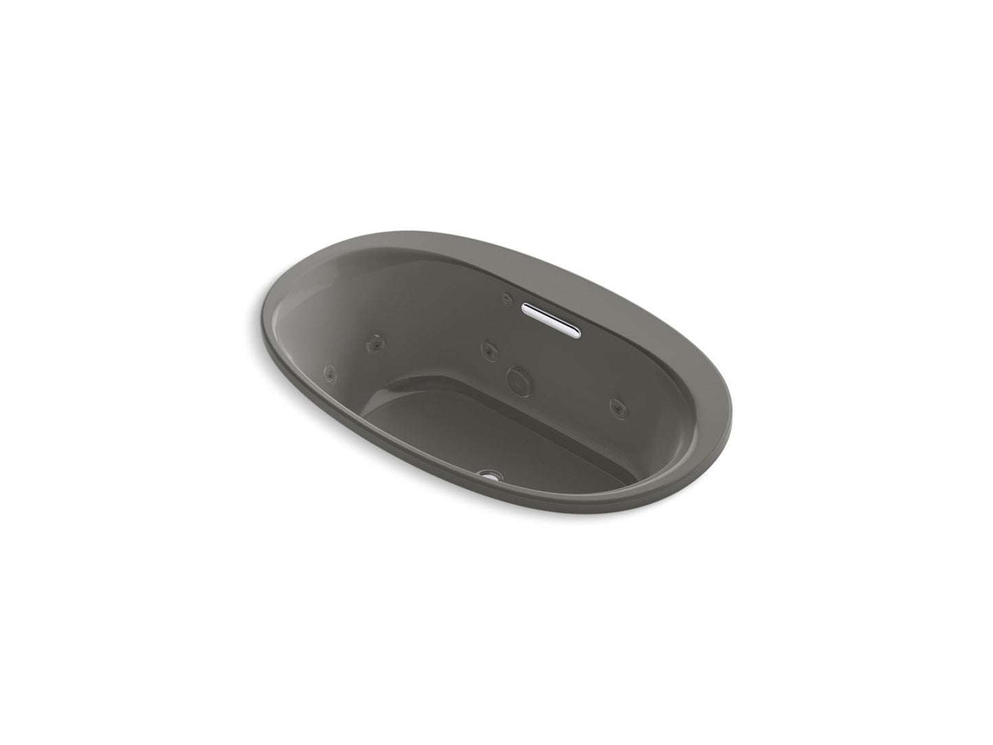 KOHLER K-5714-JH-58 Underscore 60" X 36" Drop-In Heated Whirlpool Bath In Thunder Grey