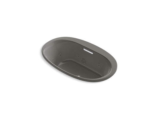 KOHLER K-5714-JH-58 Underscore 60" X 36" Drop-In Heated Whirlpool Bath In Thunder Grey