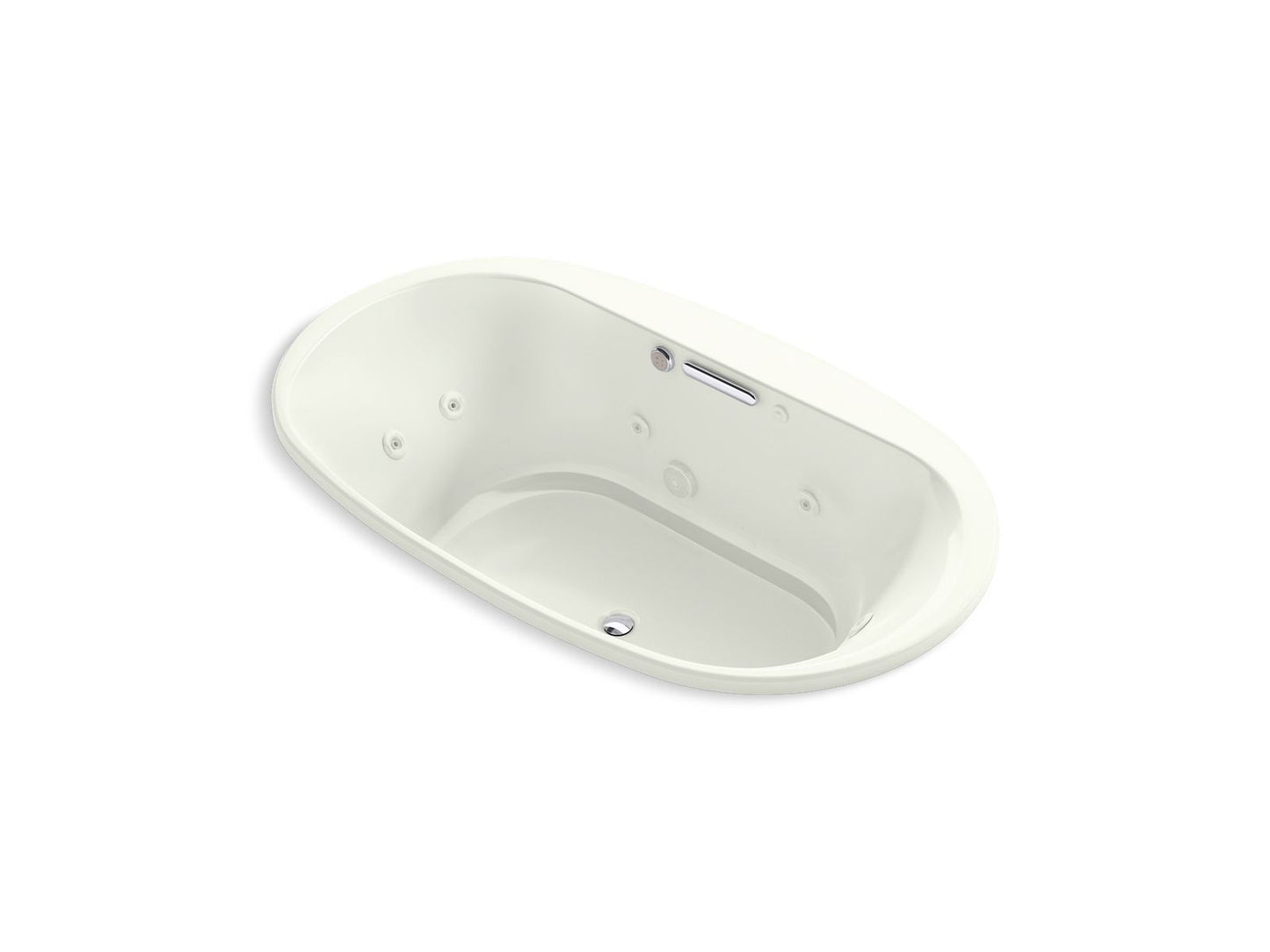 KOHLER K-5718-XHGH-NY Underscore 71-1/2" X 41-1/2" Drop-In Heated Bubblemassage Air Bath With Whirlpool In Dune