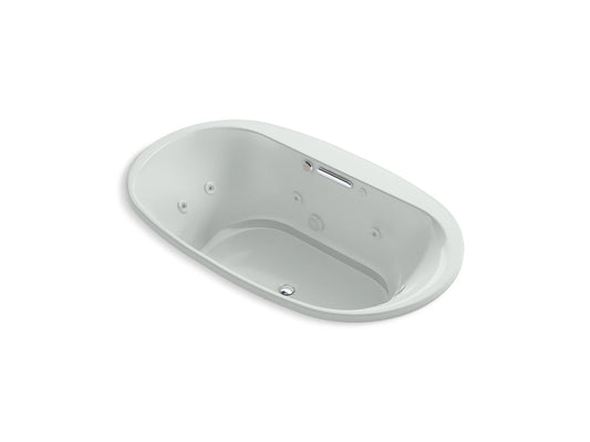 KOHLER K-5718-XHGH-95 Underscore 71-1/2" X 41-1/2" Drop-In Heated Bubblemassage Air Bath With Whirlpool In Ice Grey