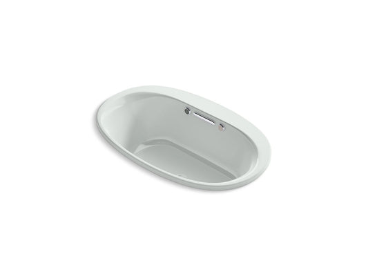 KOHLER K-5714-GHW-95 Underscore 59-3/4" X 35-3/4" Drop-In Heated Bubblemassage Air Bath With Bask Heated Surface In Ice Grey