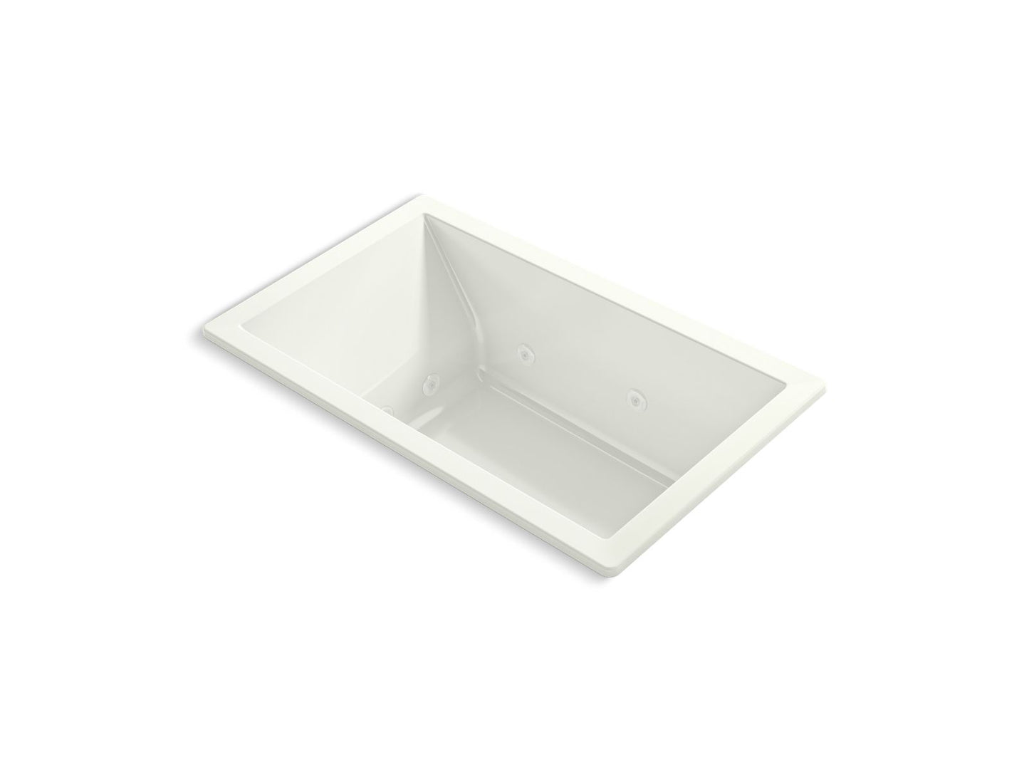 KOHLER K-1849-JH-NY Underscore 60" X 36" Drop-In Heated Whirlpool Bath In Dune