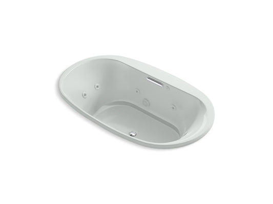 KOHLER K-5718-JH-95 Underscore 72" X 42" Drop-In Heated Whirlpool Bath In Ice Grey