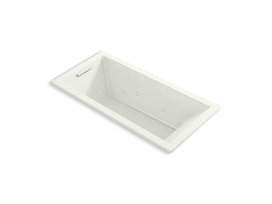 KOHLER K-1822-JH-NY Underscore 66" X 32" Drop-In Heated Whirlpool Bath In Dune