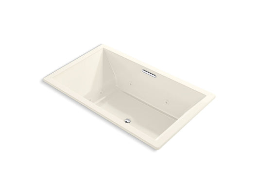 KOHLER K-1174-JH-96 Underscore 72" X 42" Drop-In Heated Whirlpool Bath In Biscuit