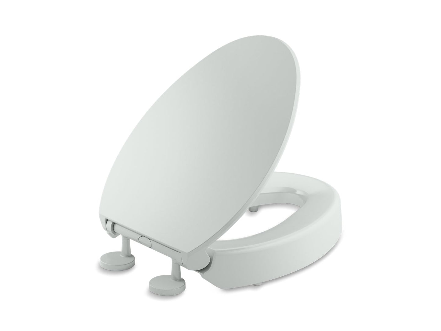 KOHLER K-25875-95 Elevated Quiet-Close elongated toilet seat  -  Ice Grey