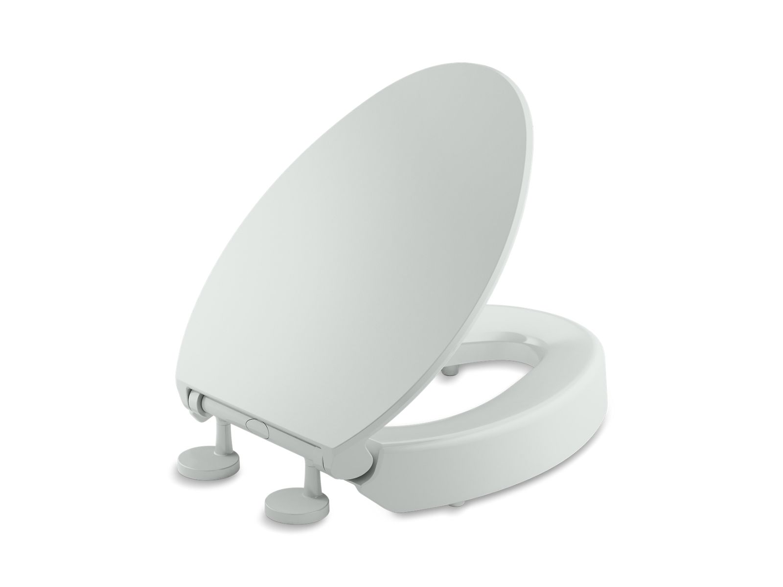 KOHLER K-25875-95 Elevated Quiet-Close elongated toilet seat  -  Ice Grey
