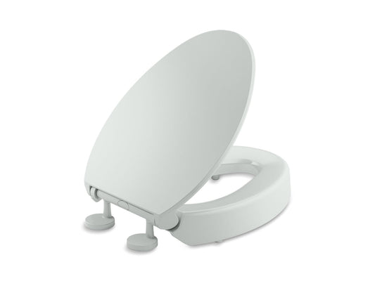 KOHLER K-25875-95 Elevated Quiet-Close elongated toilet seat  -  Ice Grey