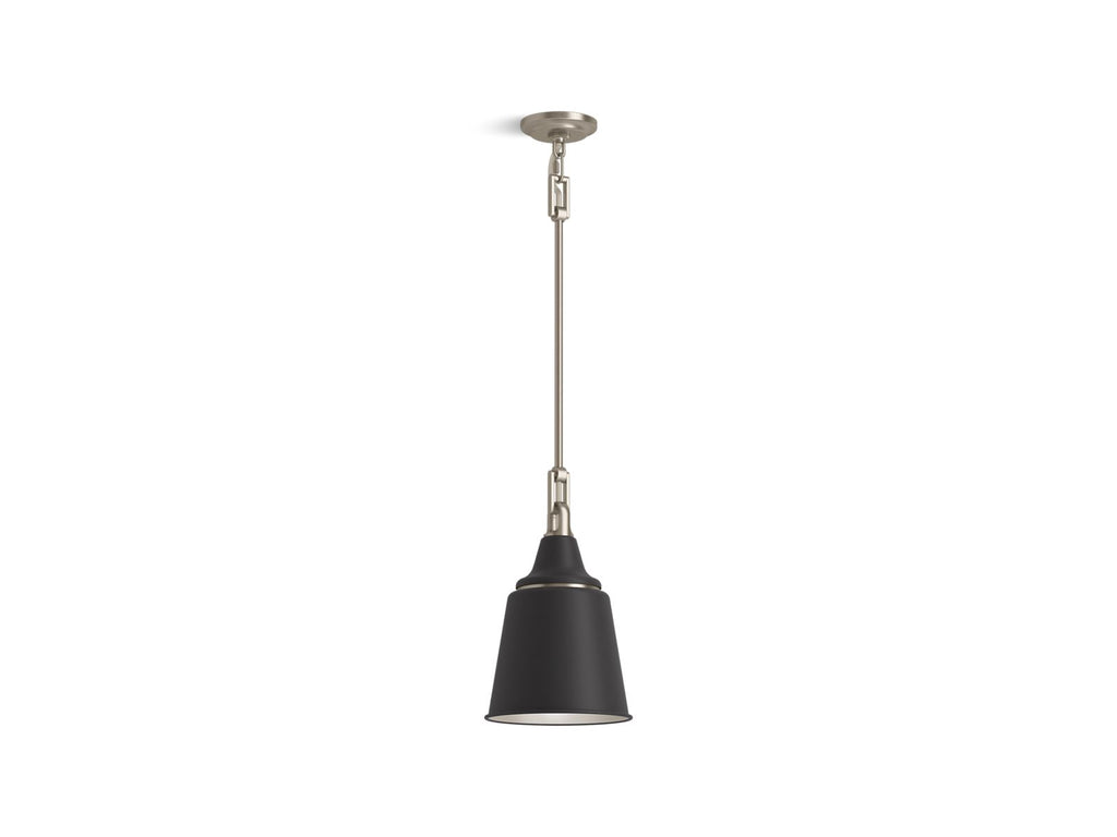 KOHLER K-42201-PE01-BML Varla 9" Pendant - Black With Brass Trim