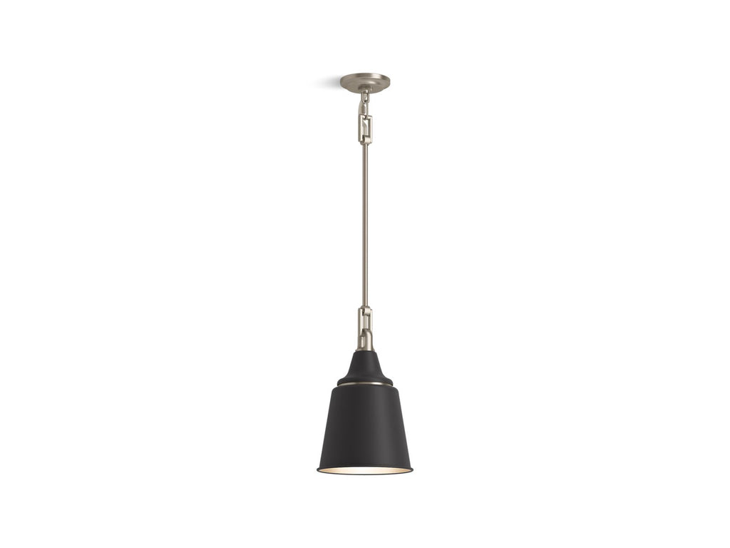 KOHLER K-42201-PE01-BML Varla 9" Pendant - Black With Brass Trim