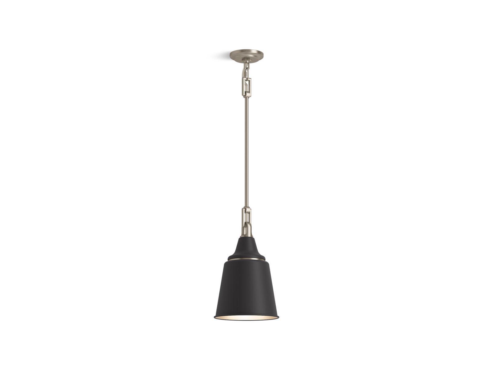 KOHLER K-42201-PE01-BML Varla 9" Pendant - Black With Brass Trim