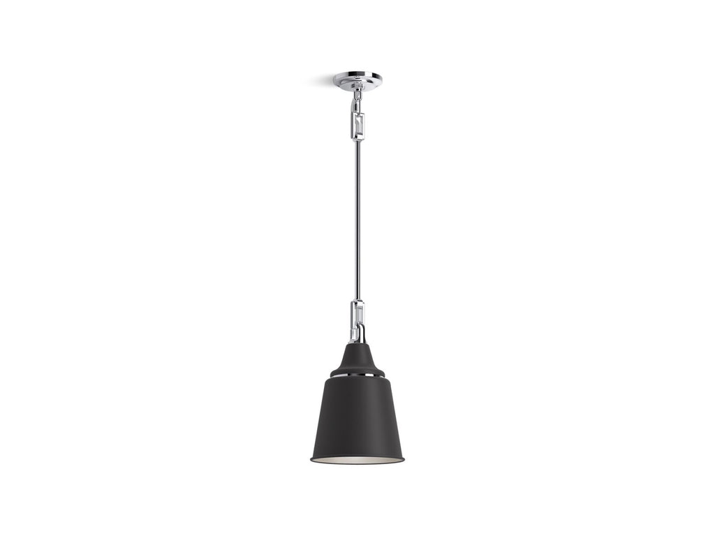 KOHLER K-42201-PE01-CBL Varla 9" Pendant - Polished Chrome/Matte Black
