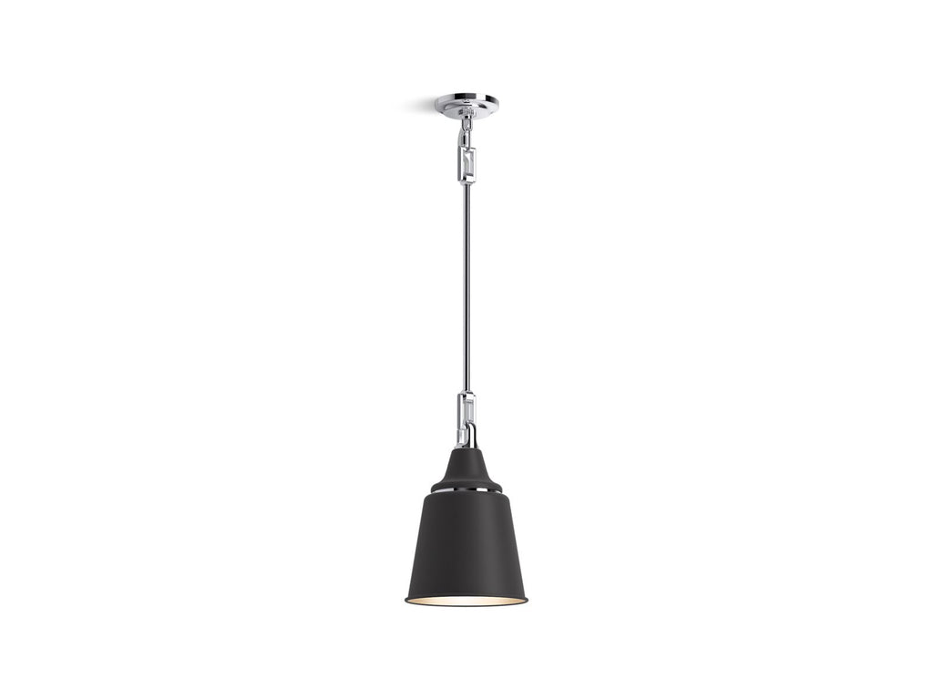 KOHLER K-42201-PE01-BML Varla 9" Pendant - Black With Brass Trim