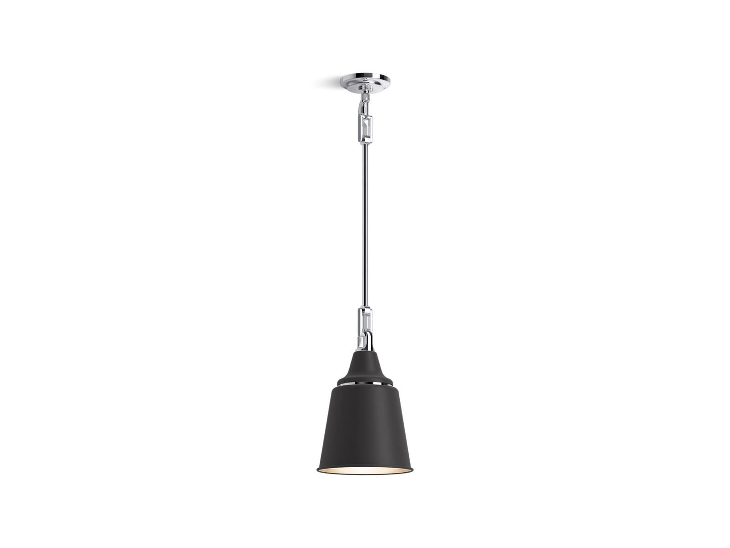 KOHLER K-42201-PE01-BML Varla 9" pendant - Black with Brass Trim