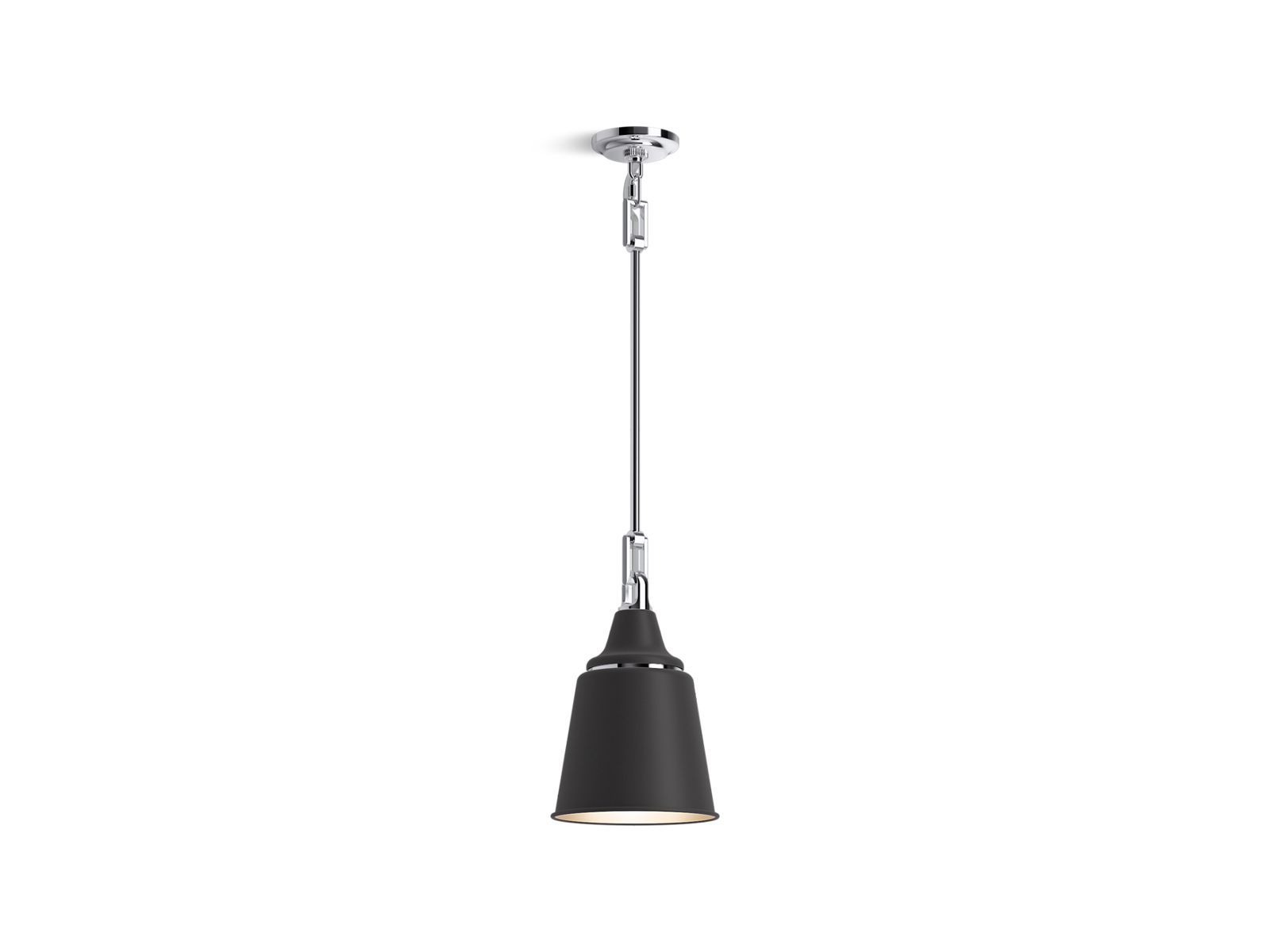 KOHLER K-42201-PE01-BML Varla 9" Pendant - Black With Brass Trim