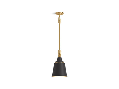 KOHLER K-42201-PE01-BML Varla 9" pendant - Black with Brass Trim
