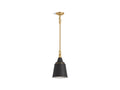 KOHLER K-42201-PE01-BML Varla 9" Pendant - Black With Brass Trim