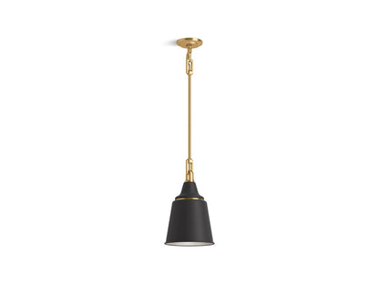 KOHLER K-42201-PE01-BML Varla 9" pendant - Black with Brass Trim