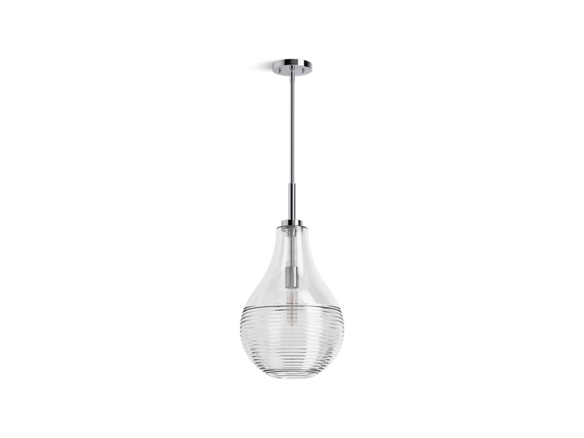 KOHLER K-42197-PE01-CPL Simplice 12" Teardrop Pendant - Polished Chrome