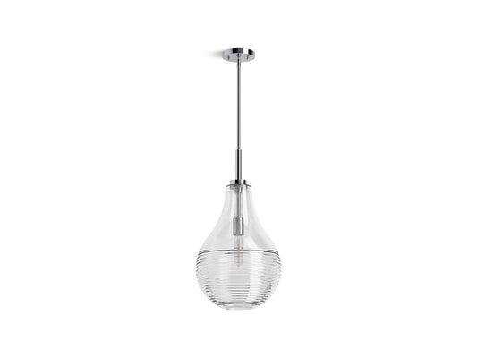 KOHLER K-42197-PE01-CPL Simplice 12" teardrop pendant - Polished Chrome
