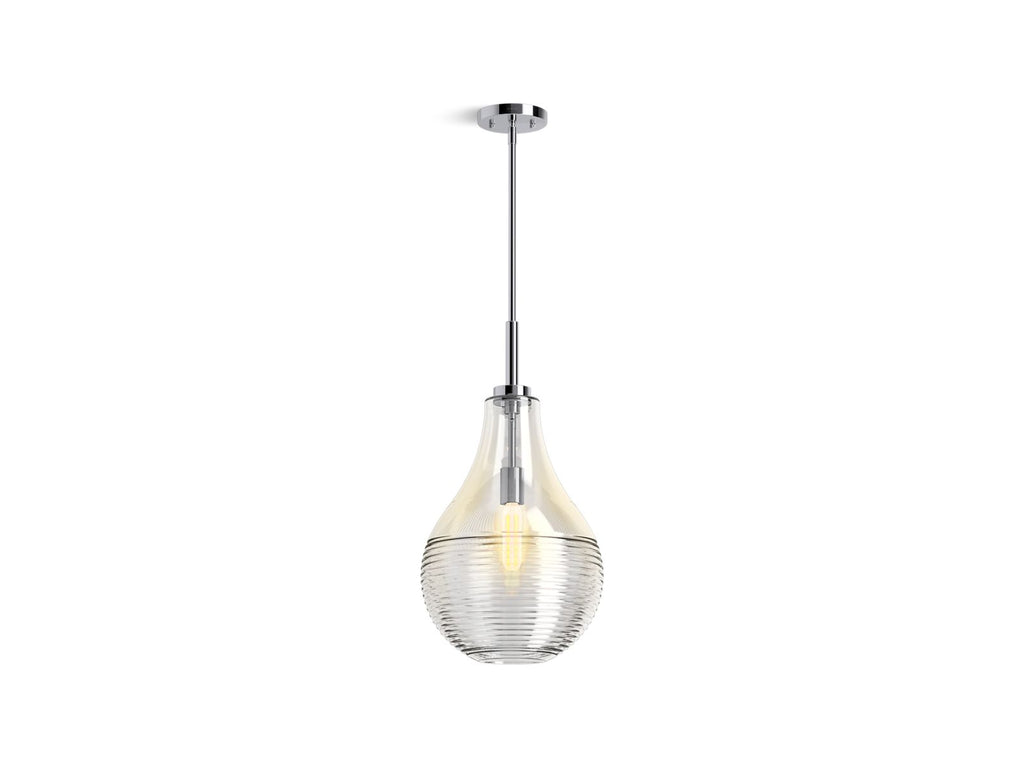 KOHLER K-42197-PE01-BLL Simplice 12" Teardrop Pendant - Matte Black
