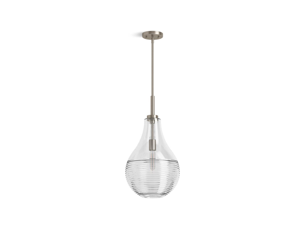 KOHLER K-42197-PE01-BNL Simplice 12" Teardrop Pendant - Brushed Nickel