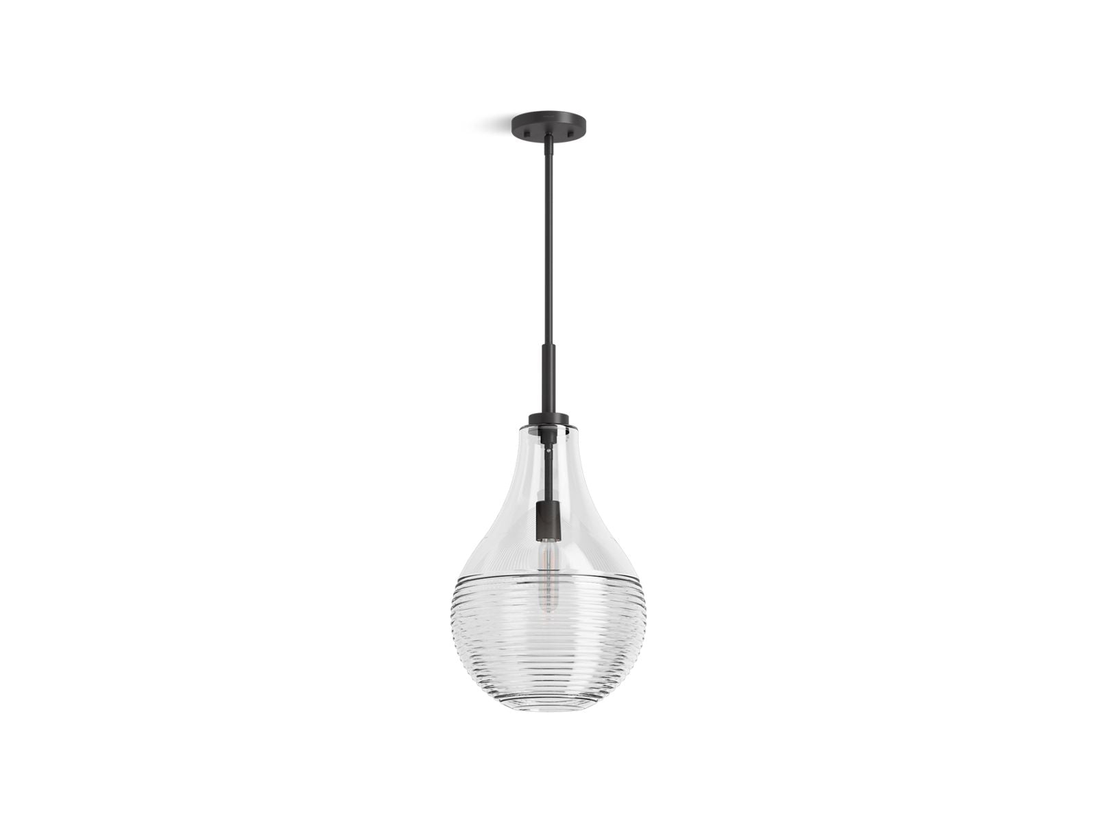 KOHLER K-42197-PE01-BLL Simplice 12" Teardrop Pendant - Matte Black