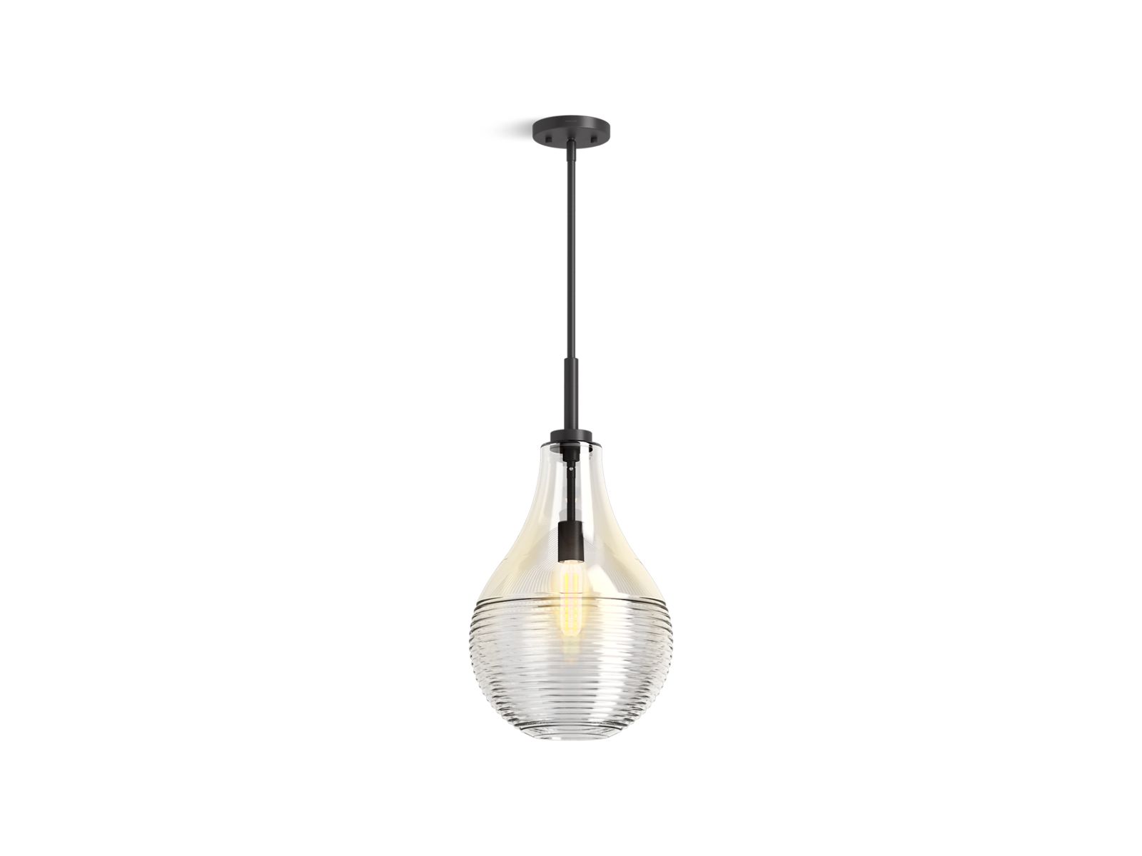 KOHLER K-42197-PE01-BLL Simplice 12" Teardrop Pendant - Matte Black