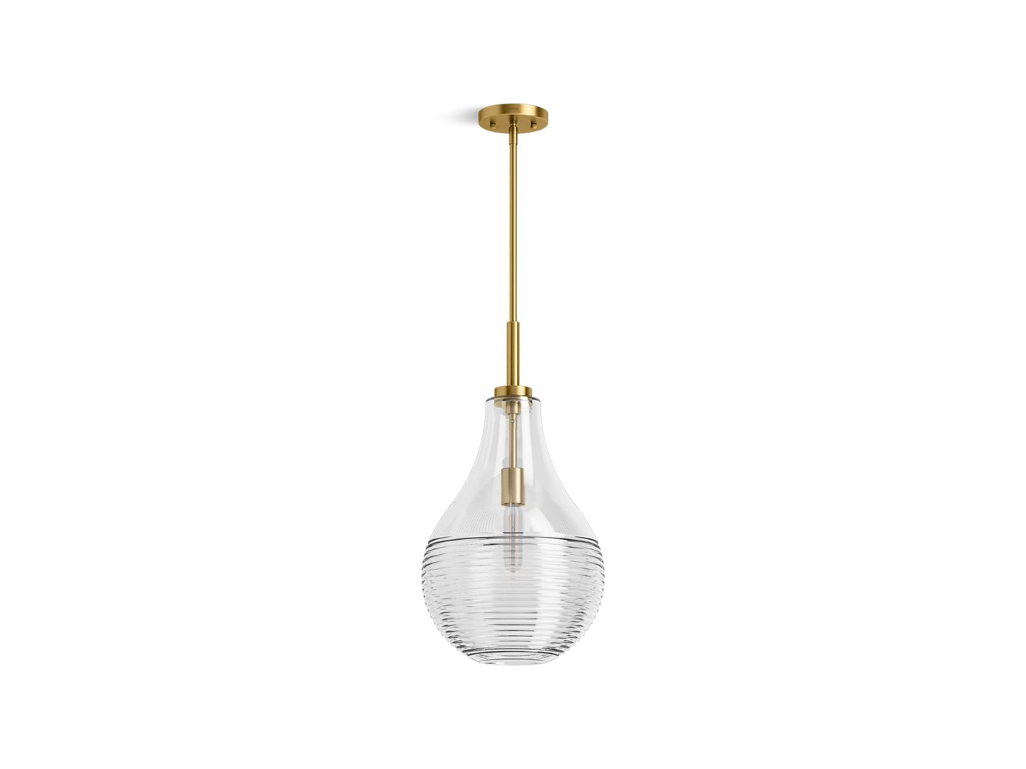 KOHLER K-42197-PE01-2GL Simplice 12" teardrop pendant - Brushed Moderne Brass