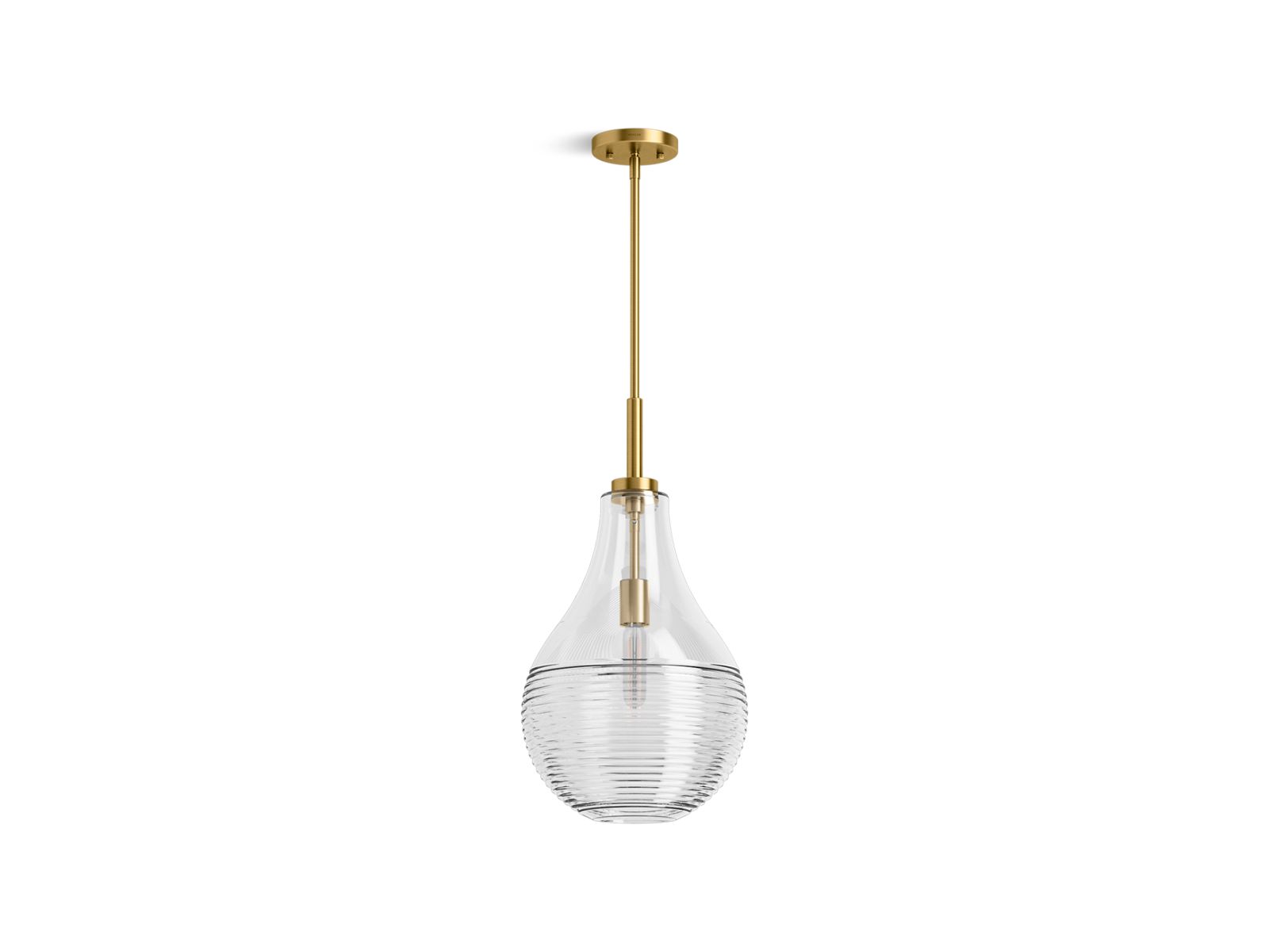 KOHLER K-42197-PE01-BLL Simplice 12" Teardrop Pendant - Matte Black