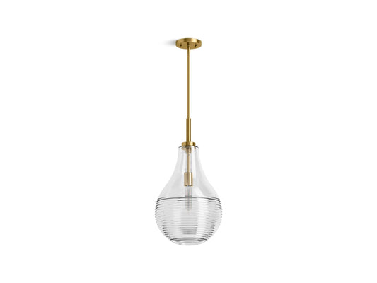 KOHLER K-42197-PE01-2GL Simplice 12" teardrop pendant - Brushed Moderne Brass