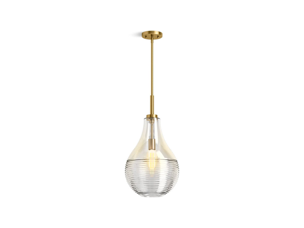 KOHLER K-42197-PE01-BLL Simplice 12" Teardrop Pendant - Matte Black