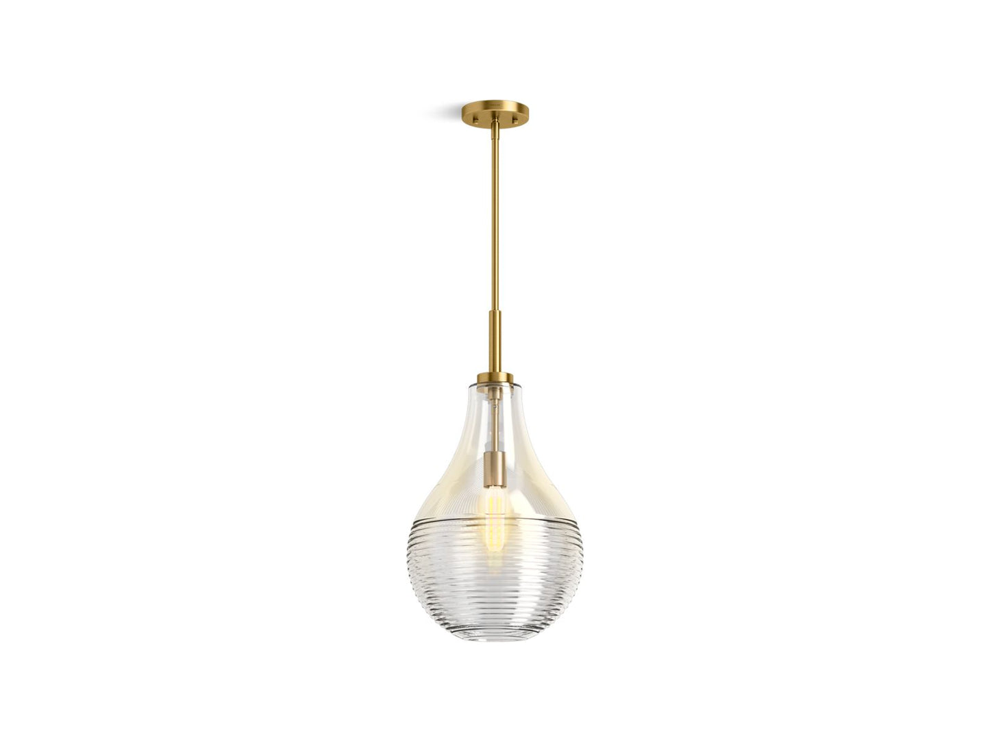 KOHLER K-42197-PE01-2GL Simplice 12" teardrop pendant - Brushed Moderne Brass