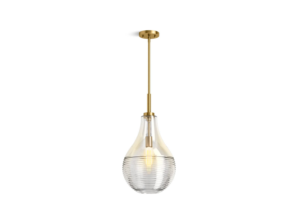 KOHLER K-42197-PE01-BLL Simplice 12" Teardrop Pendant - Matte Black