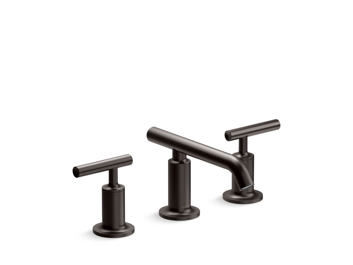 KOHLER K-14410-4-BGP Widespread bathroom sink faucet with Lever handles, 1.2 gpm  -  Brushed Graphite