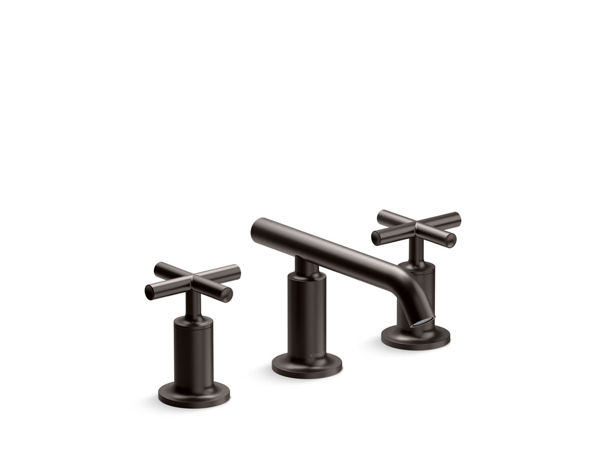 KOHLER K-14410-3-BGP Widespread bathroom sink faucet with Cross handles, 1.2 gpm  -  Brushed Graphite