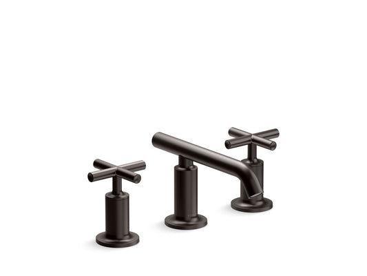 KOHLER K-14410-3-BGP Widespread bathroom sink faucet with Cross handles, 1.2 gpm  -  Brushed Graphite