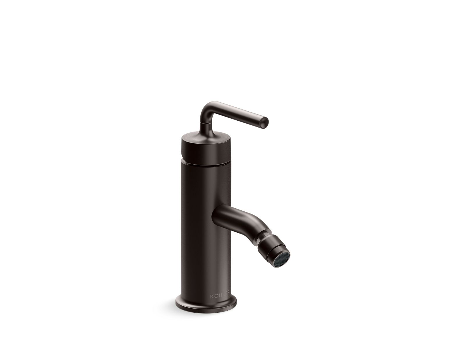 KOHLER K-14434-4A-BGP Horizontal swivel spray aerator bidet faucet with straight lever handle  -  Brushed Graphite
