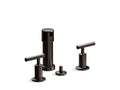 KOHLER K-14431-4-BGP Vertical spray bidet faucet with lever handles  -  Brushed Graphite