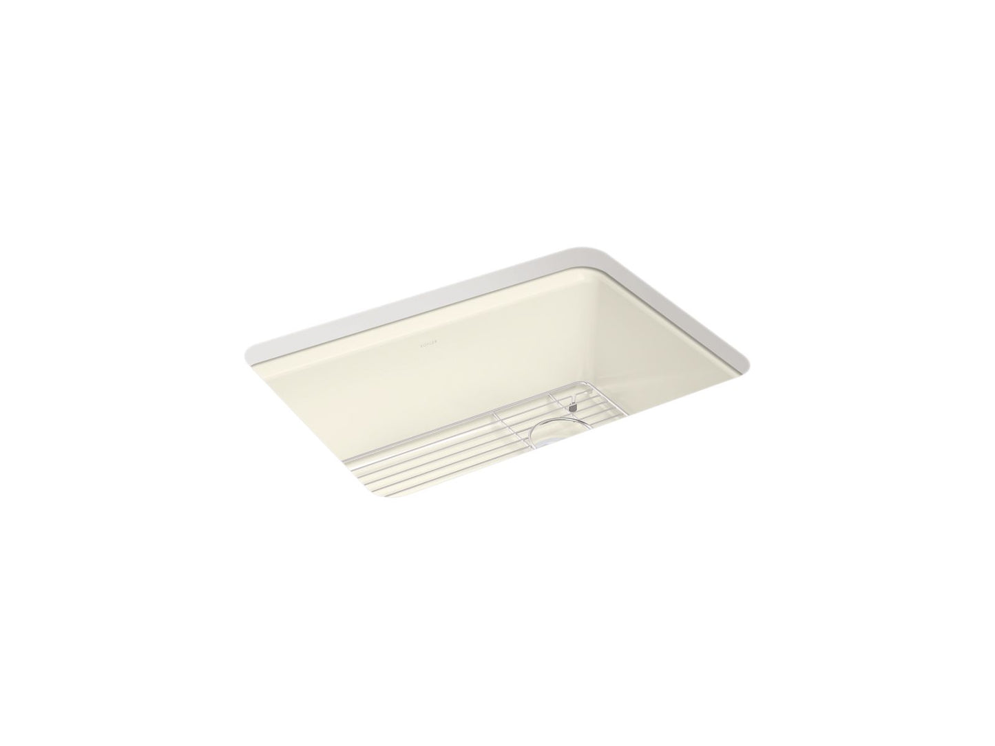 KOHLER K-8668-5UA1-96 Riverby 27 in. Undermount Single-Bowl Kitchen Sink  -  Biscuit