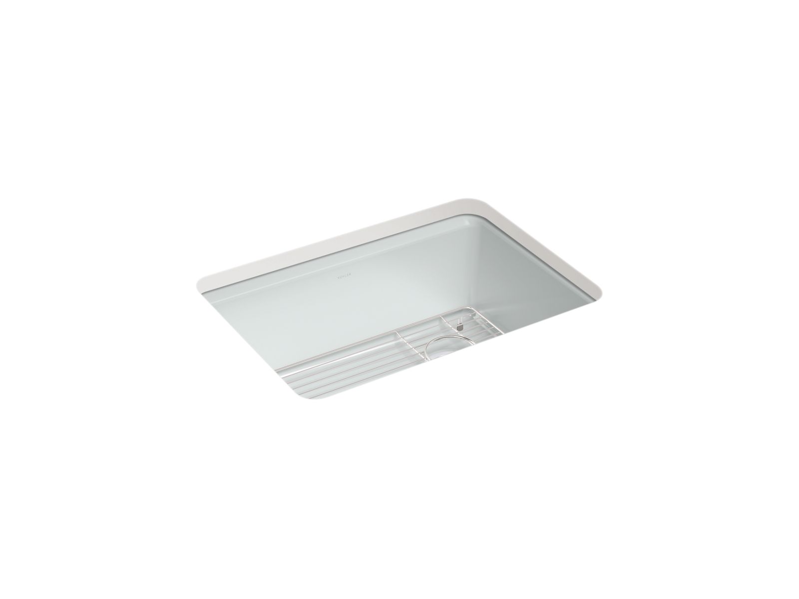 KOHLER K-8668-5UA1-95 Riverby 27 in. Undermount Single-Bowl Kitchen Sink  -  Ice Grey