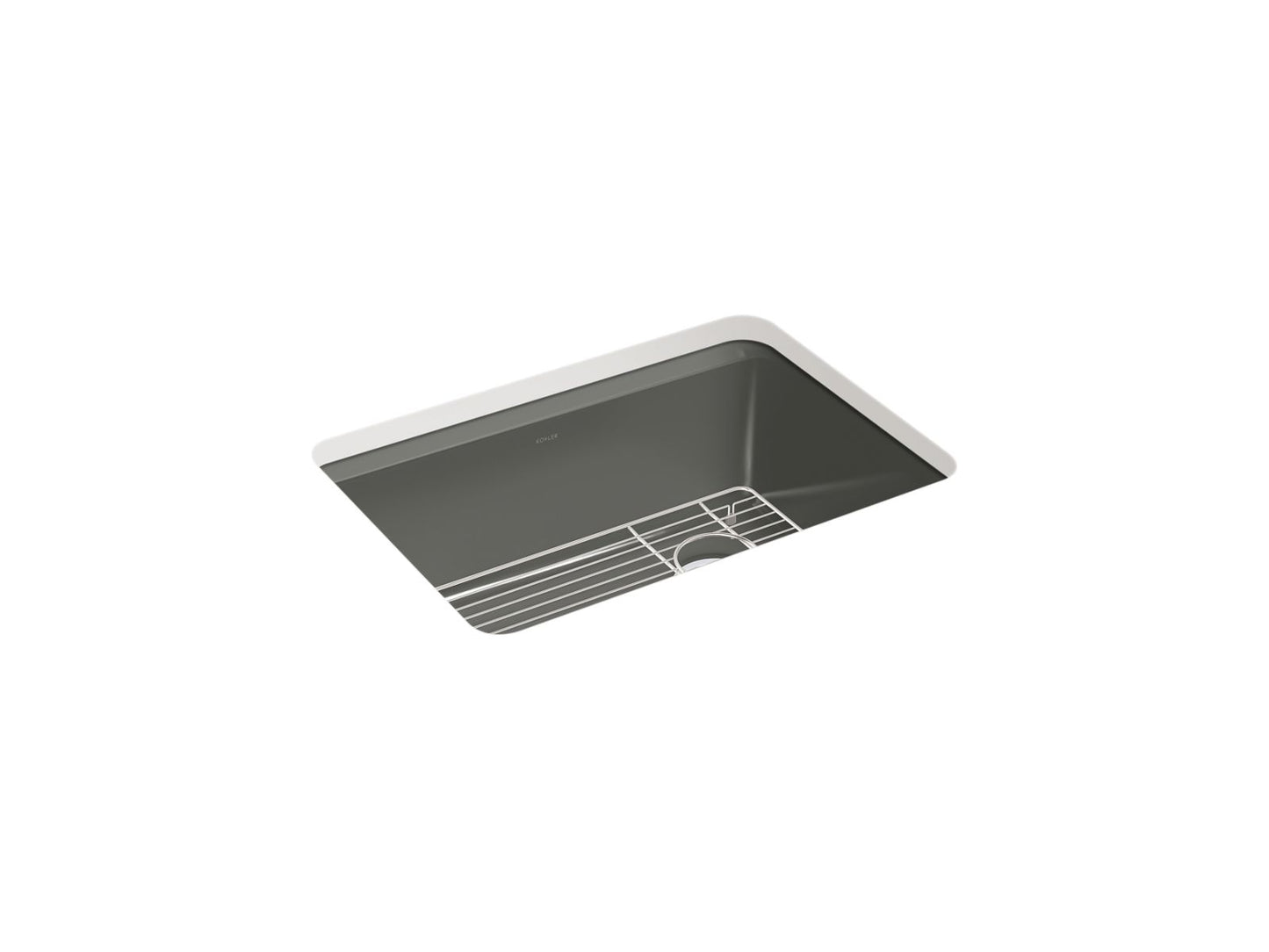 KOHLER K-8668-5UA1-58 Riverby 27 in. Undermount Single-Bowl Kitchen Sink  -  Thunder Grey