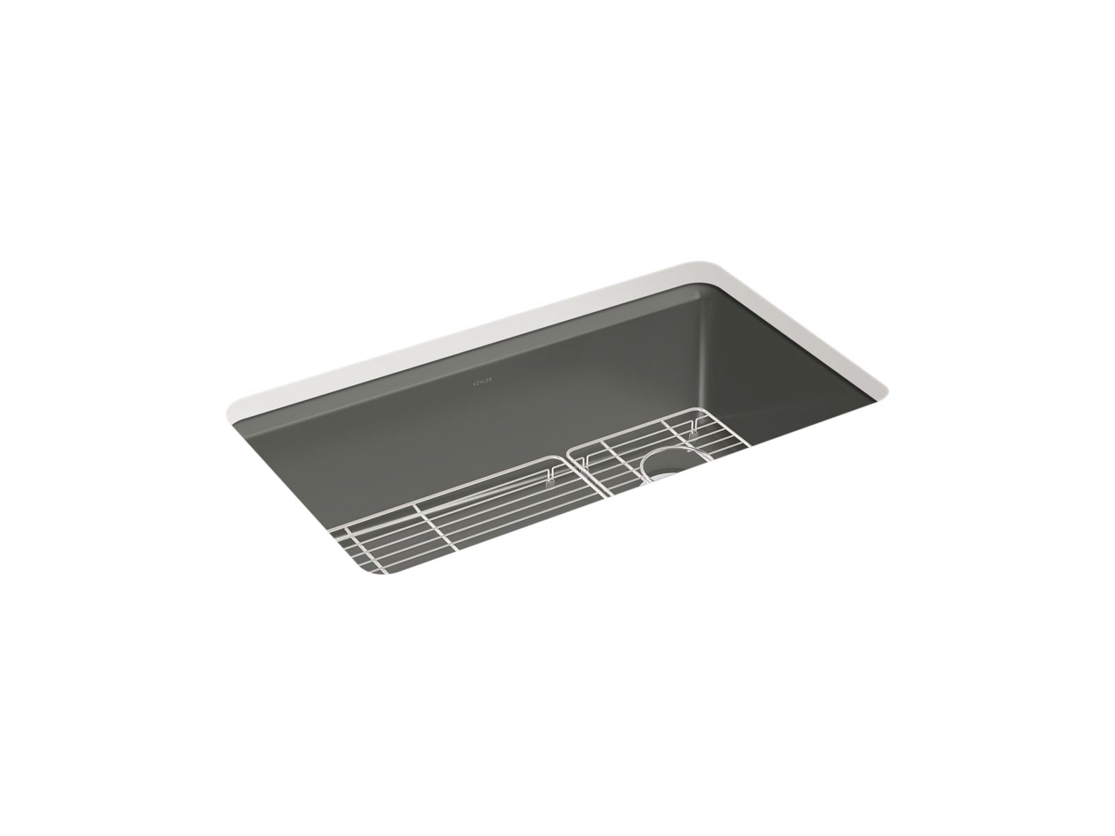 KOHLER K-5871-5UA1-58 Riverby 33" Undermount Single-Bowl Kitchen Sink - Thunder Grey