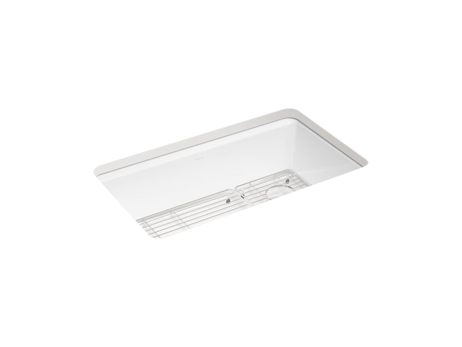 KOHLER K-5871-5UA1-0 Riverby 33" Undermount Single-Bowl Kitchen Sink - White