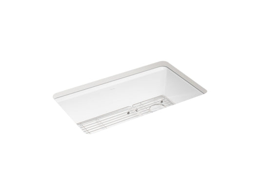 KOHLER K-5871-5UA1-0 Riverby 33" Undermount Single-Bowl Kitchen Sink - White