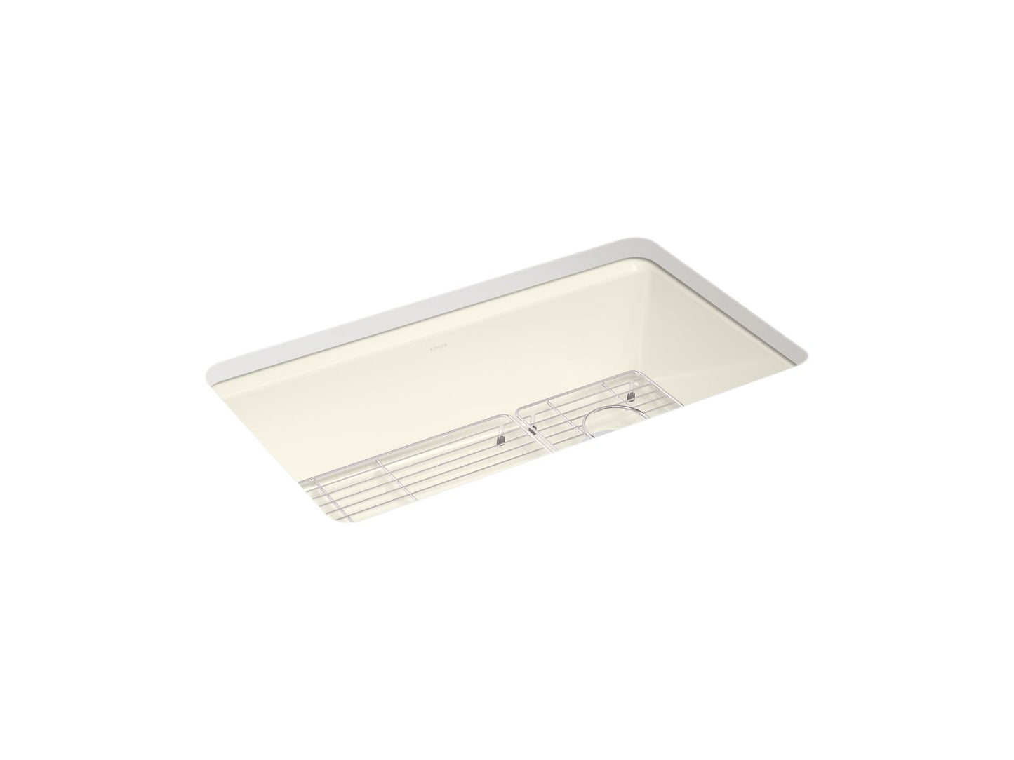 KOHLER K-5871-5UA1-96 Riverby 33" Undermount Single-Bowl Kitchen Sink - Biscuit