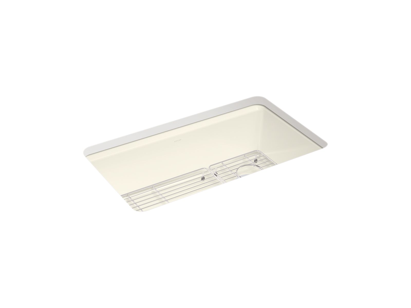 KOHLER K-5871-5UA1-96 Riverby 33" Undermount Single-Bowl Kitchen Sink - Biscuit