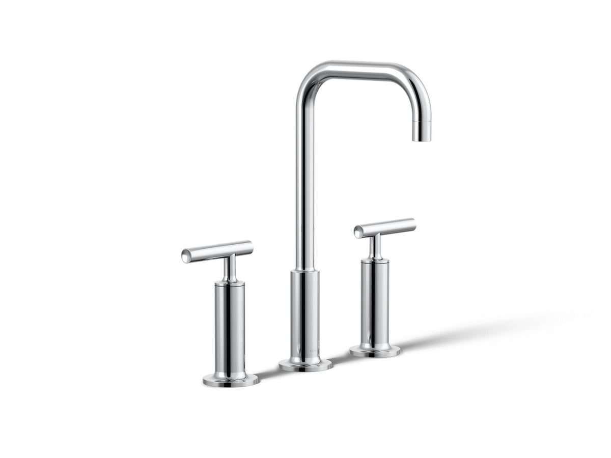 KOHLER K-14408-4-CP Purist Widespread Bathroom Sink Faucet With Lever Handles, 1.2 Gpm - Polished Chrome