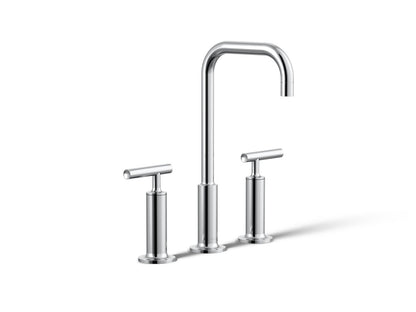 KOHLER K-14408-4-CP Purist Widespread bathroom sink faucet with Lever handles, 1.2 gpm - Polished Chrome