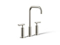 KOHLER K-14408-4-SN Purist Widespread Bathroom Sink Faucet With Lever Handles, 1.2 Gpm - Vibrant Polished Nickel